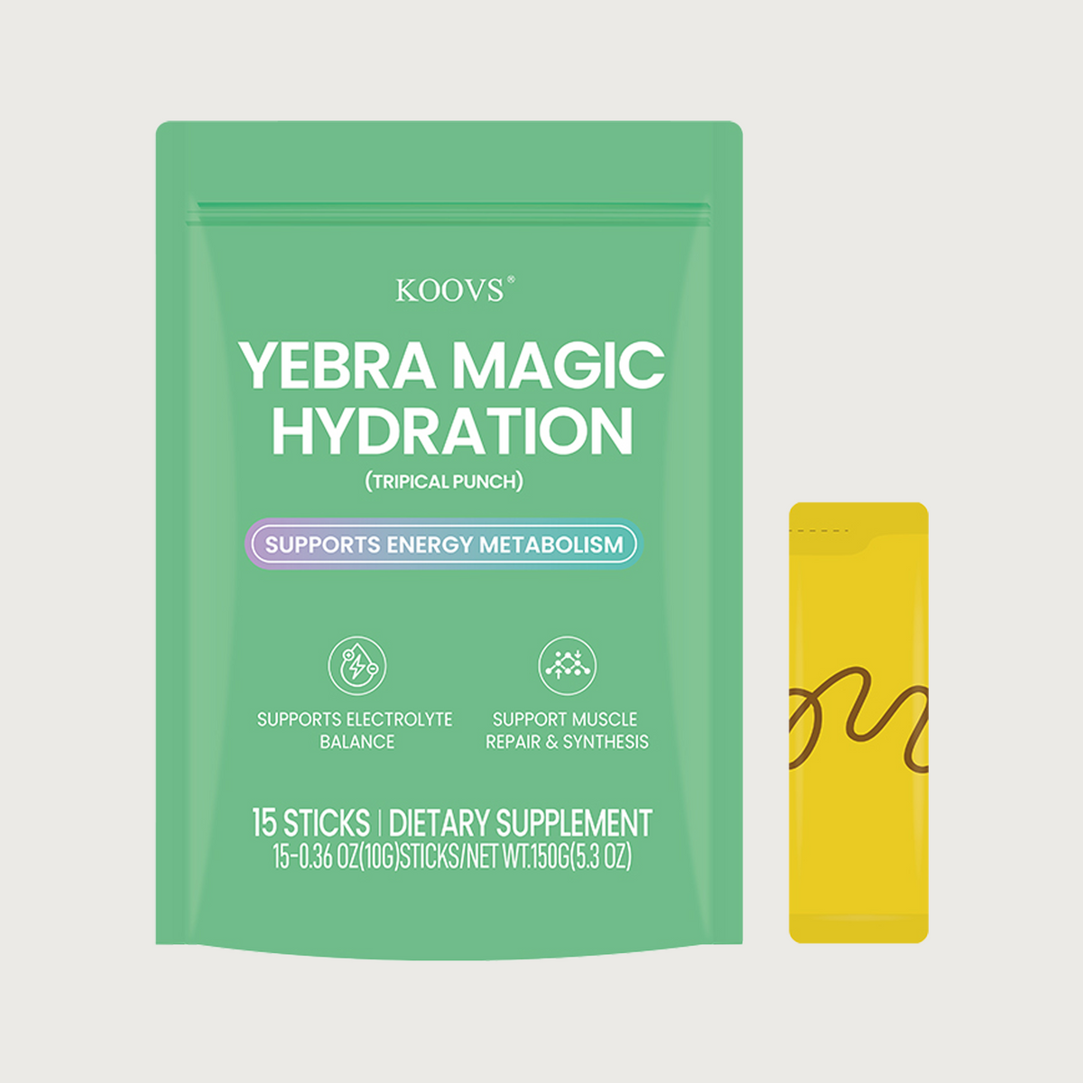 KOOVS YEBRA MAGIC HYDRATION トロピカルパンチ味 10g×15包