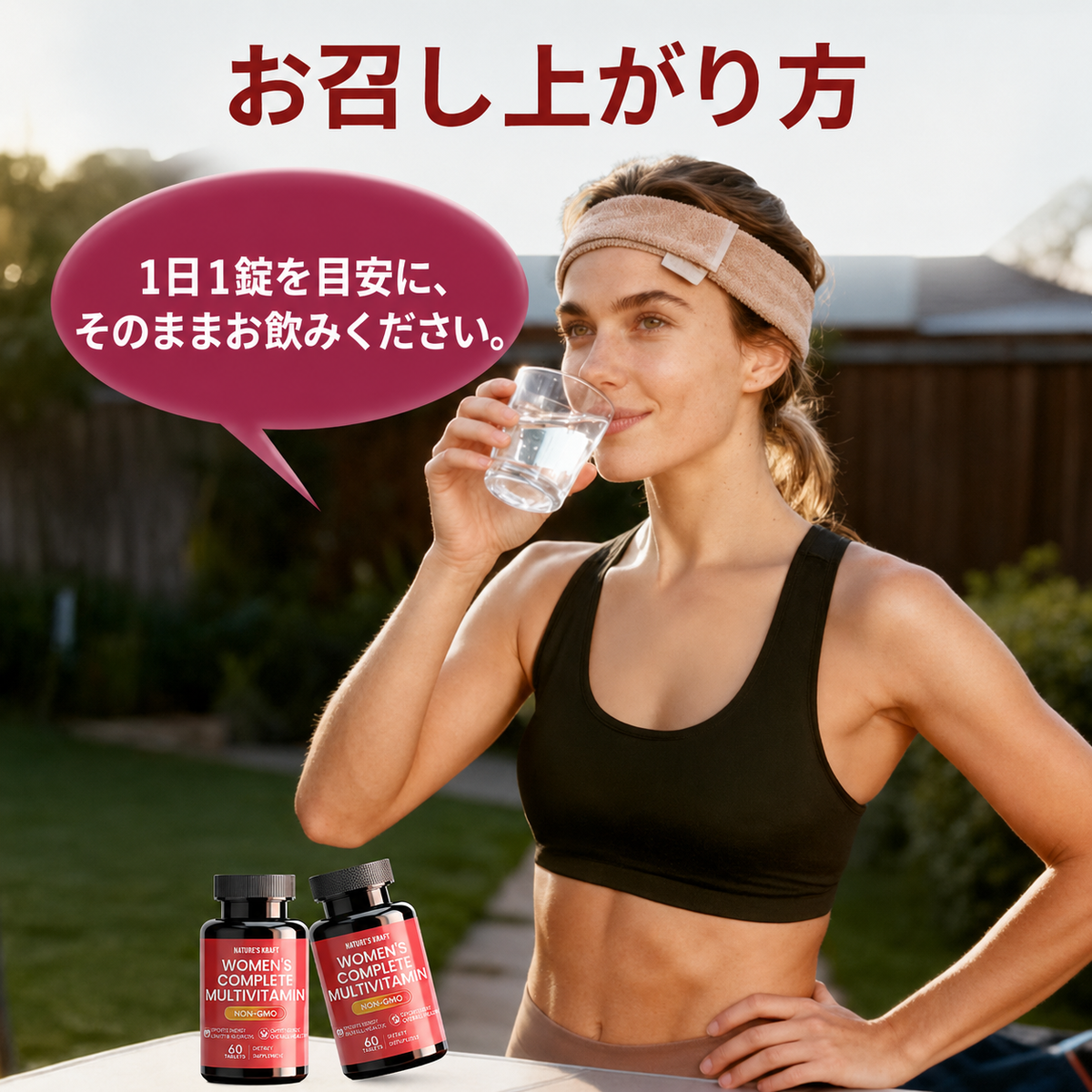 女性用総合マルチビタミン＆ミネラルタブレット