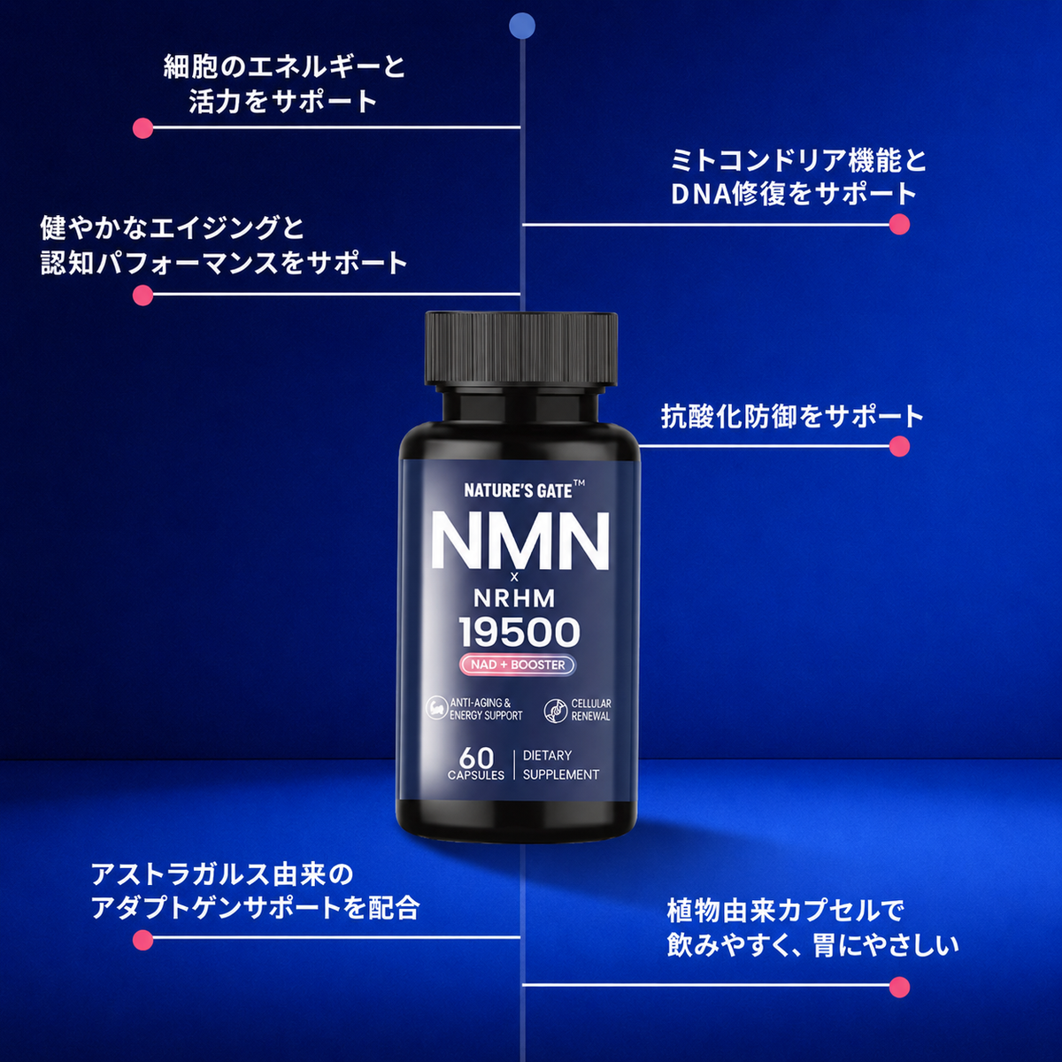 NMN X NRHM 19500 Capsules 新パッケージ