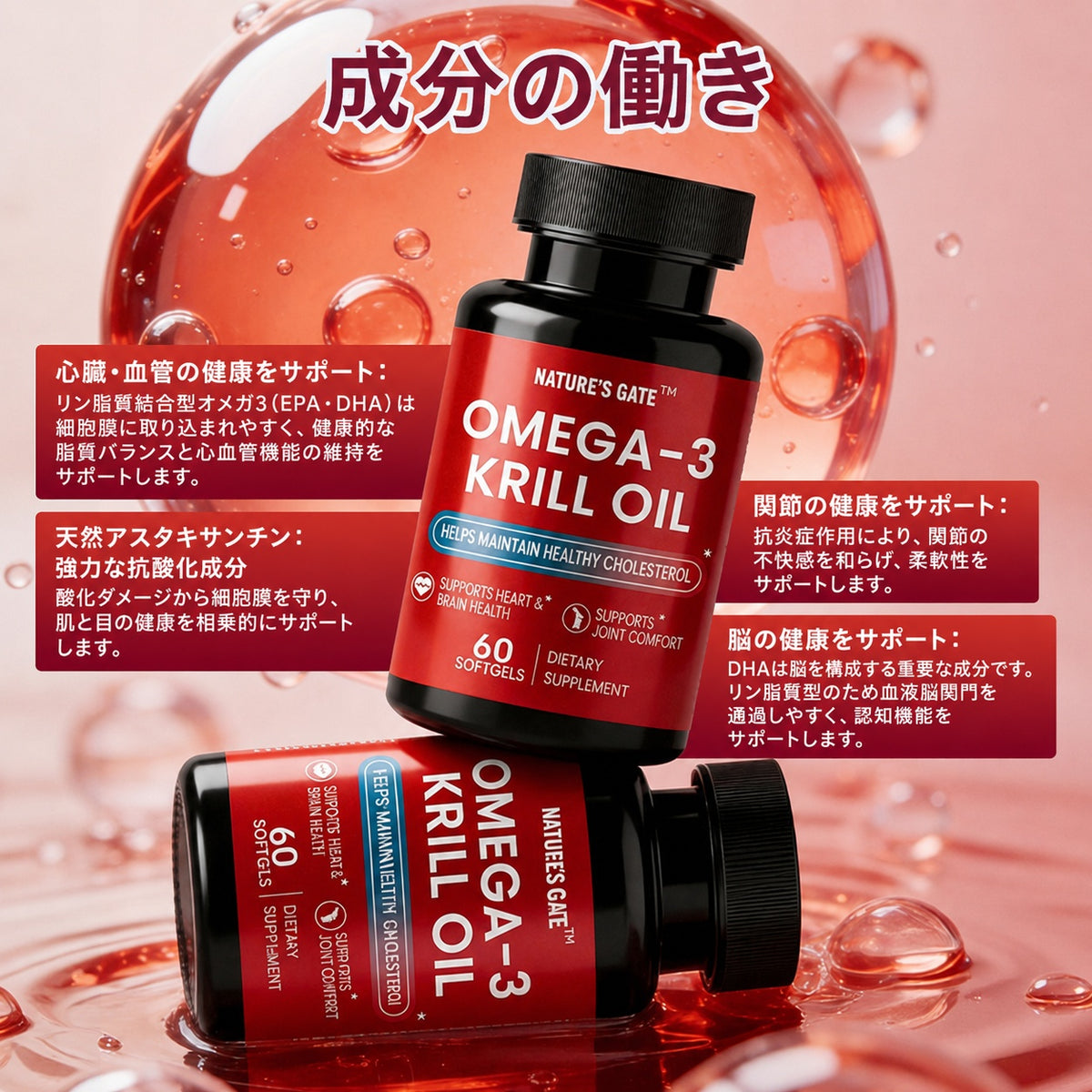 オメガ3クリルオイルジェルキャンディ