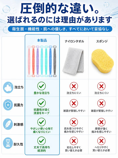 両面使える極厚シリコンボディタオル
