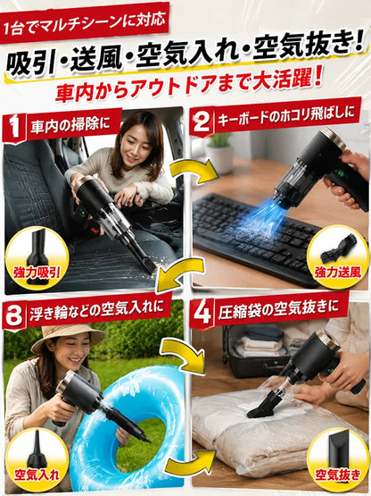 多機能ハイパワー空気入れ＆車用掃除機