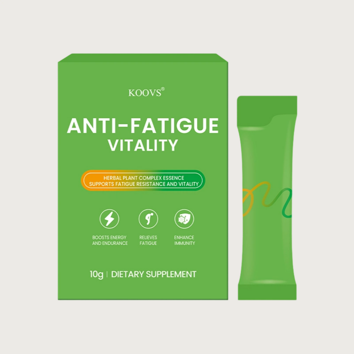 【毎日の活力・疲労対策をサポート】KOOVS ANTI-FATIGUE VITALITY 10g｜高麗人参・マカ・ロディオラ配合